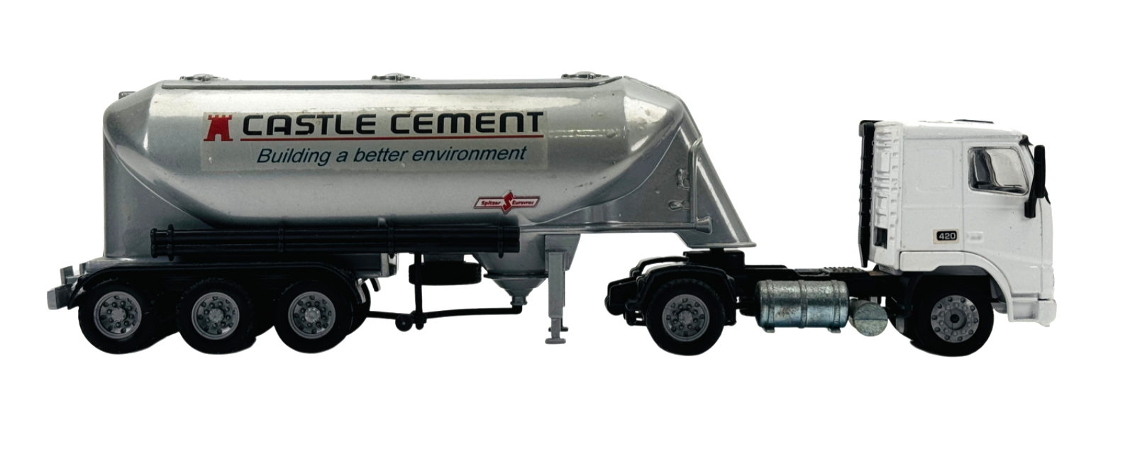 JOAL 1/50 SCALE - 333 - VOLVO FH-420 & CODE 3 CASTLE CEMENT TRAILER - BOXED