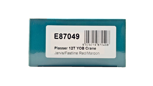 EFE RAIL OO GAUGE - E87049 - PLASSER 12T YOB CRANE JARVIS FASTLINE RED MAROON