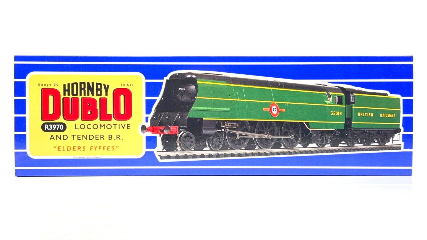 HORNBY 00 GAUGE - R3970 - BR 4-6-2 GREEN MERCHANT NAVY 'ELDERS FYFFES' DIECAST