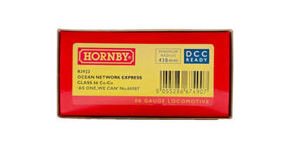 HORNBY OO GAUGE - R3923 - CLASS 66 DIESEL 66587 OCEAN NETWORK EXPRESS BOXED