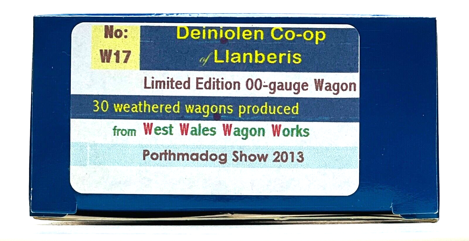 DAPOL 00 GAUGE - DEINIOLEN CO-OP SOCIETY LLANBERIS NO.3 (WEST WALES WAGON WORKS)