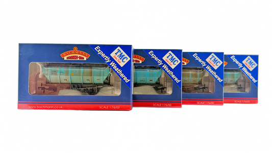 BACHMANN OO GAUGE - 38-500Z - COVHOP ICE BLUE SUGAR TRAFFIC SET OF 4 (FOR TMC)