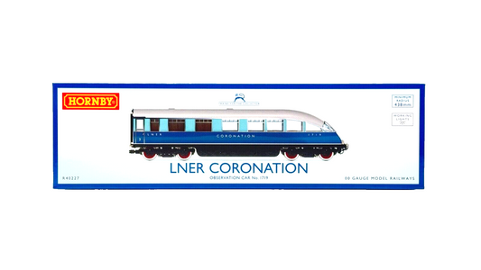 HORNBY 00 GAUGE - R40227 - LNER CORONATION OBSERVATION CAR NO.1719 - NEW