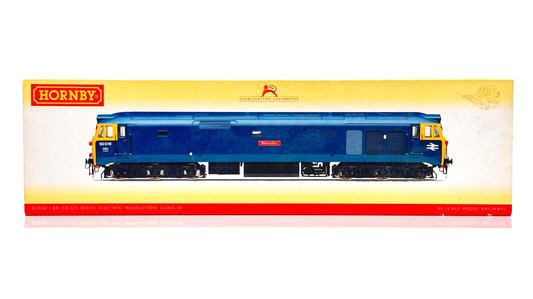 HORNBY 00 GAUGE - R2348 - CLASS 50 DIESEL 50018 BR BLUE 'RESOLUTION' - BOXED