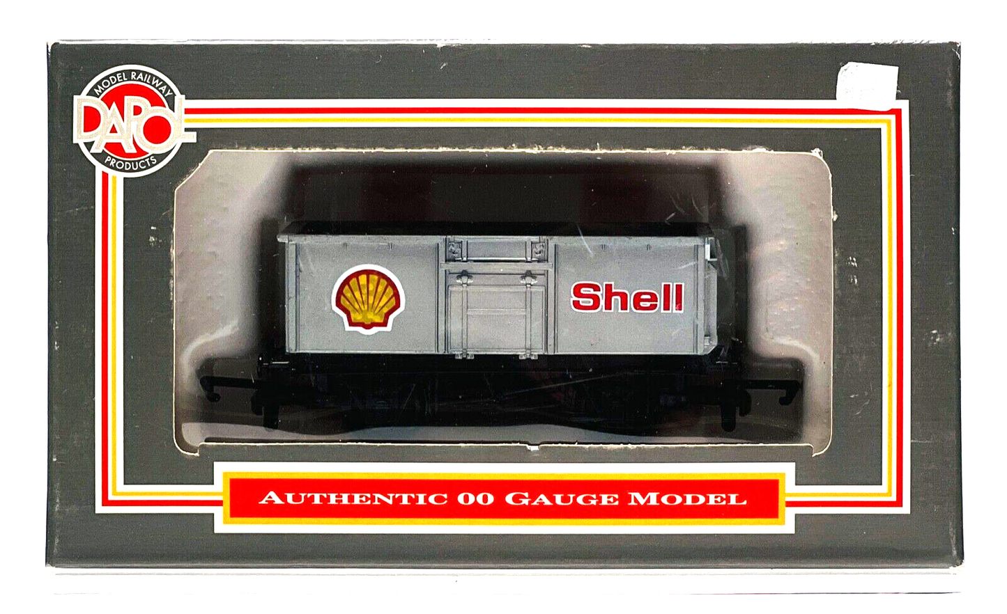 DAPOL 00 GAUGE - WR2-10 - 'SHELL' OIL MINERAL WAGON SILVER IN COLOUR - BOXED