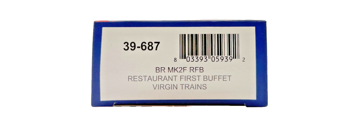 BACHMANN OO GAUGE - 39-687 - BR MK2F RFB RESTAURANT FIRST BUFFET VIRGIN TRAINS