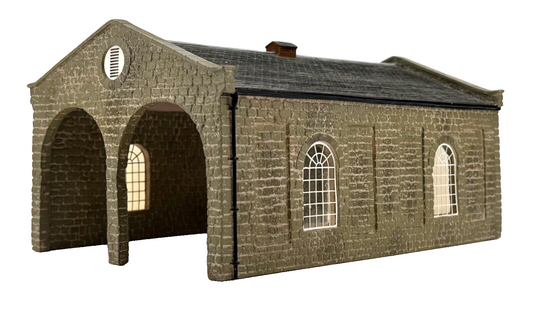 HORNBY 00 GAUGE SKALEDALE - R8637 - STONE DOUBLE ROAD ENGINE SHED - UNBOXED