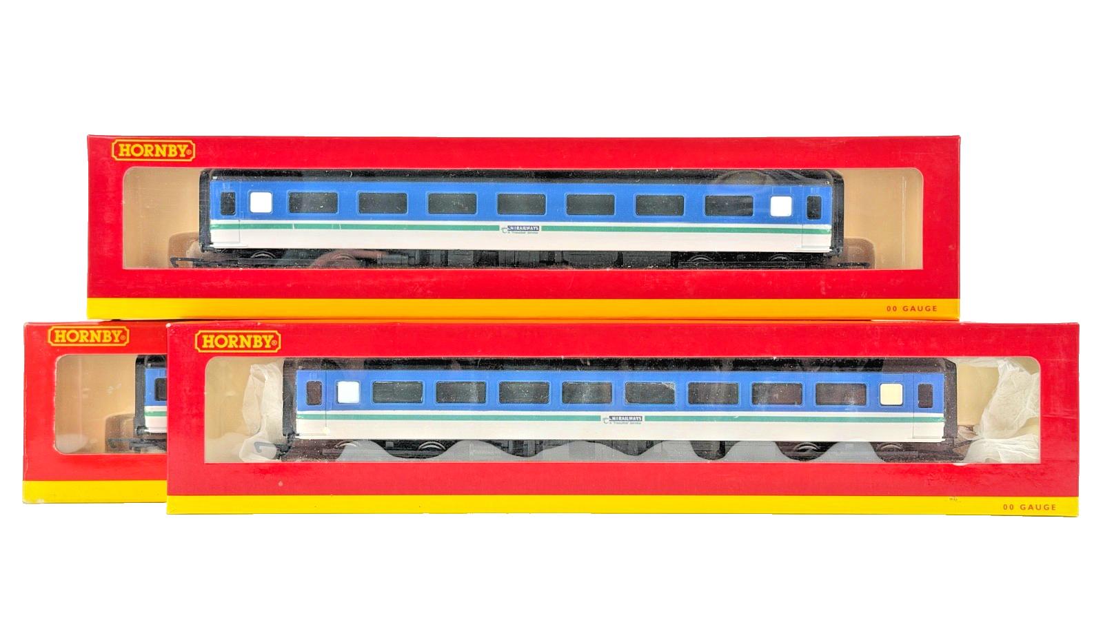 HORNBY/CHRIS DYER OO GAUGE - NI NORTHERN IRISH RAIL TRANSLINK MK2 COACHES X 3