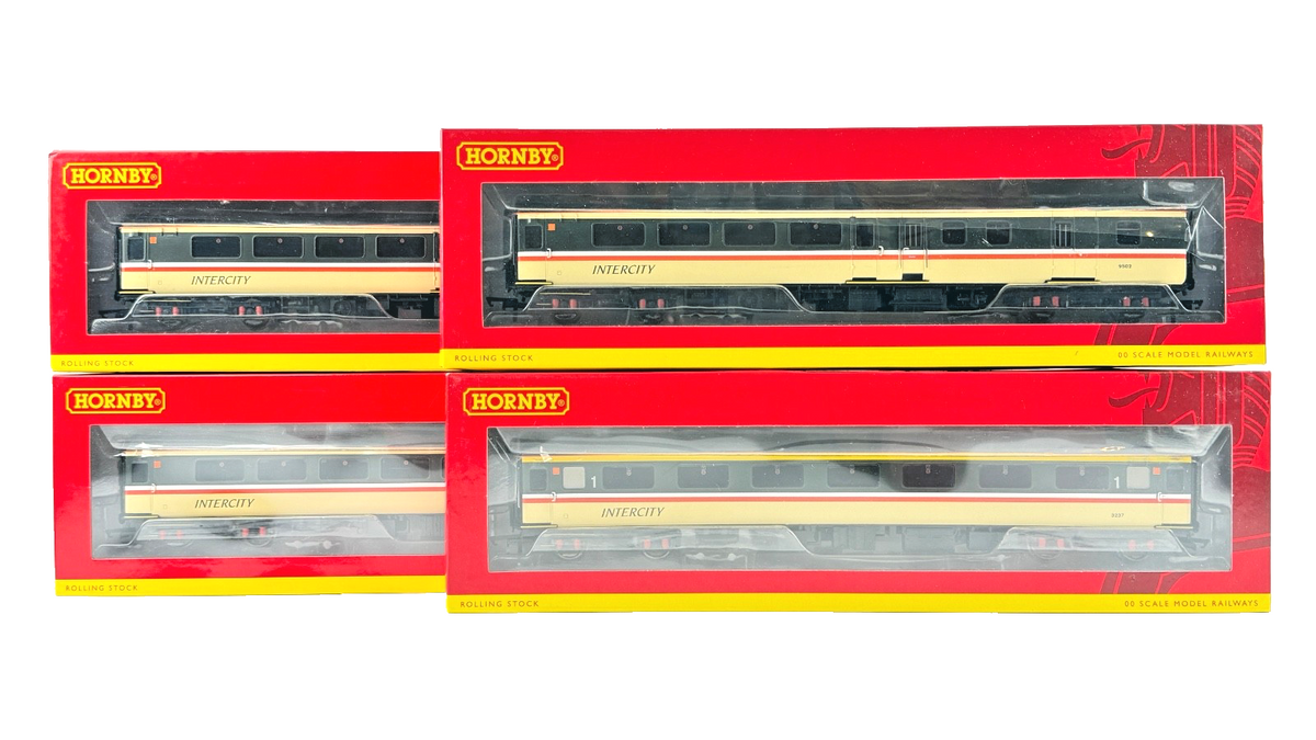 HORNBY OO GAUGE - R4809/R4810/R4811 - BR MK2E INTERCITY OPEN & BRAKE COACHES X 4