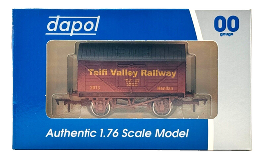 DAPOL 00 GAUGE - TEIFI VALLEY MAROON LIME WAGON 2013 WEATHERED (LIMITED EDITION)