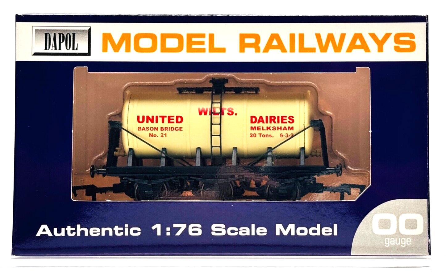 DAPOL 00 GAUGE - WILTS UNITED DAIRIES TANKER NO.21 (BURNHAM LIMITED EDITION)