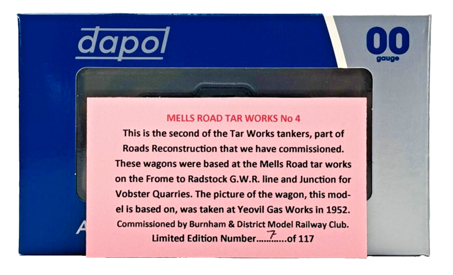 DAPOL 00 GAUGE - ROADS RECONSTRUCTION MELLS ROAD TAR WORKS T.4 (LIMITED EDITION)