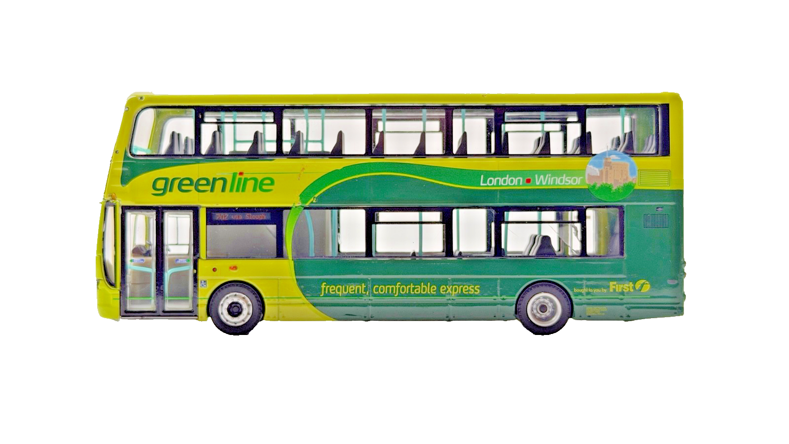 DAMAGED CORGI 1/76 SCALE - WRIGHT ECLIPSE GEMINI FIRST GREENLINE BUS UNBOXED
