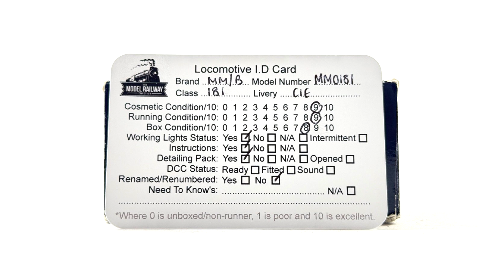 BACHMANN MURPHY MODELS 00 GAUGE - MM0181 - CLASS 181 CIE BLACK B181 PRISTINE