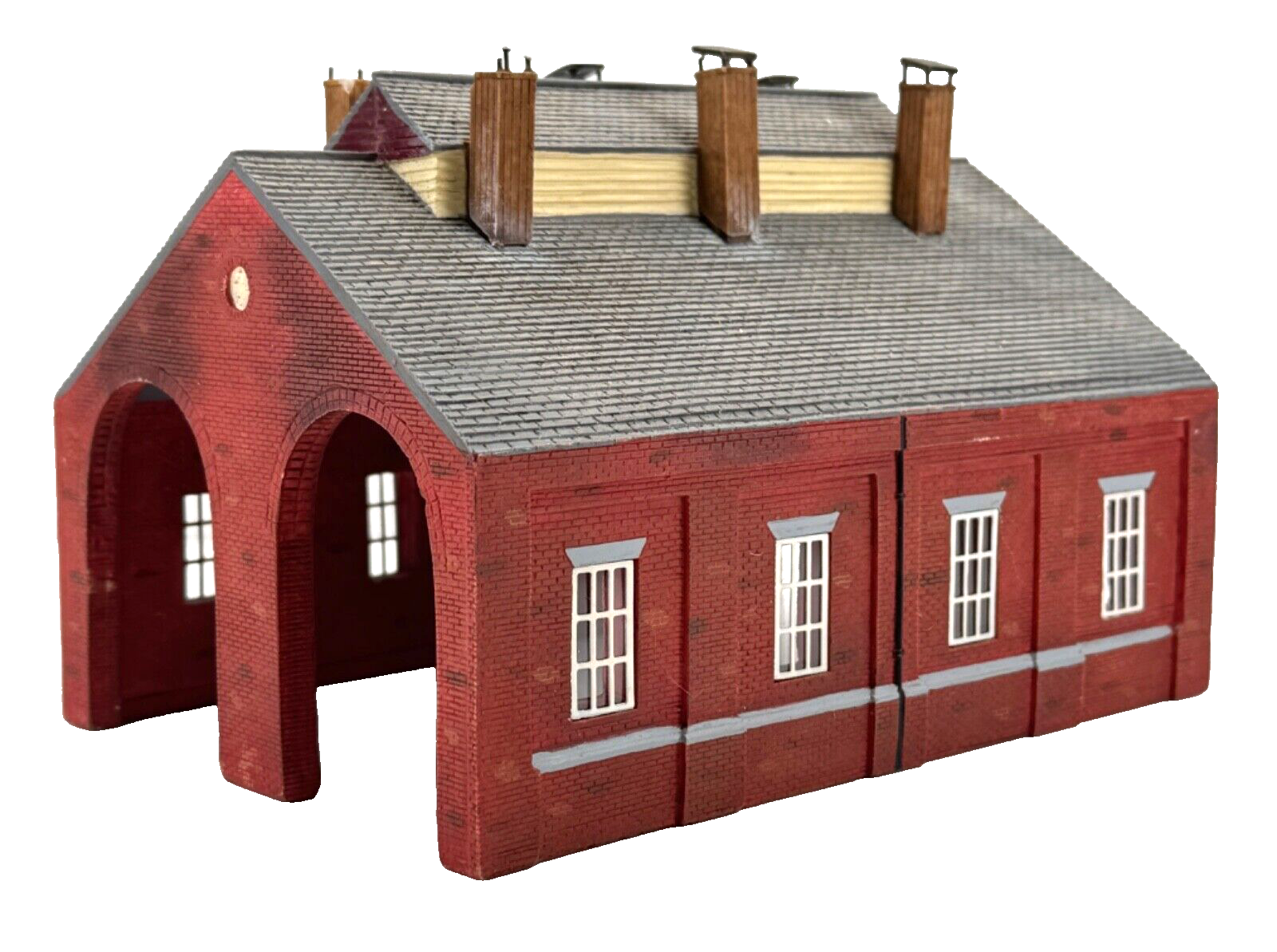 HORNBY 00 GAUGE SKALEDALE - R8581 - RED BRICK DOUBLE ROAD ENGINE SHED - UNBOXED