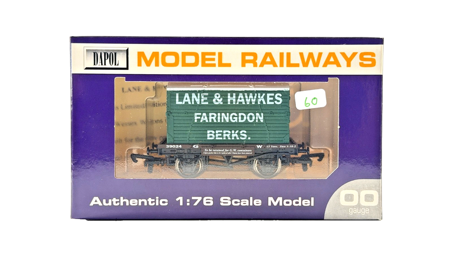 DAPOL 00 GAUGE - LANE & HAWKES FARINGDON BERKS GWR CONFLAT (LIMITED EDITION)