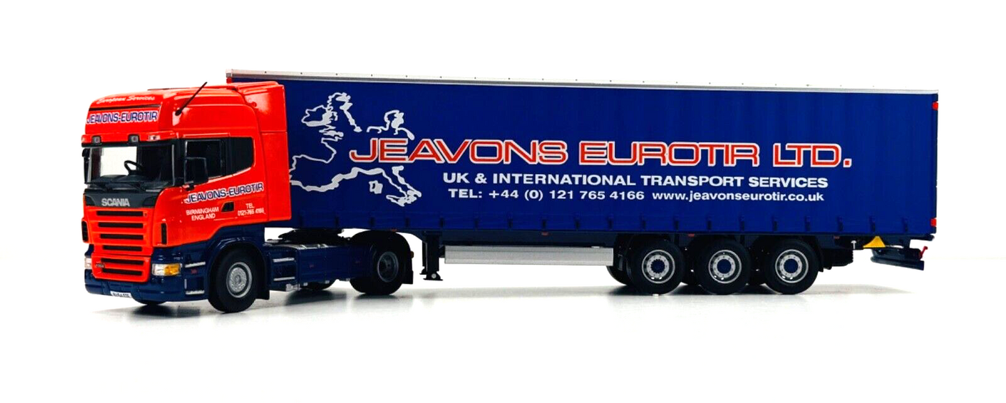 UNIVERSAL HOBBIES 1/50 - SCANIA R500 'JEAVONS EUROTIR' TRANSPORT LORRY - BOXED