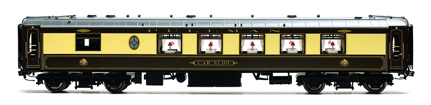 GOLDEN AGE MODELS 00 GAUGE - 1-C GREY 'CAR NO.69' WHEEL BRASS PULLMAN COACH