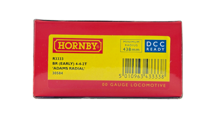 HORNBY OO GAUGE - R3333 - BR BLACK (EARLY) 4-4-2T ADAMS RADIAL LOCOMOTIVE 30584