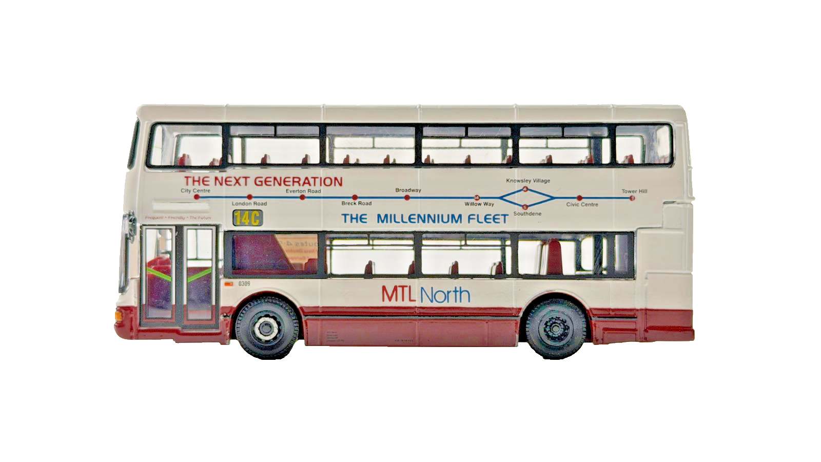 CORGI 1/76 SCALE - NORTHERN COUNTIES PALATINE MTL NORTH CROXTETH BUS UNBOXED