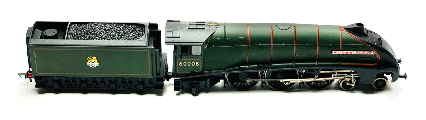 BACHMANN 00 GAUGE - BR GREEN CLASS A4 'DWIGHT D EISENHOWER' 60008 WOODEN BOXED