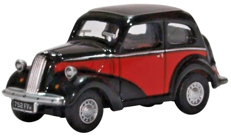 OXFORD DIECAST 1/76 SCALE - 76FP006 - FORD POPULAR RED/BLACK - NEW