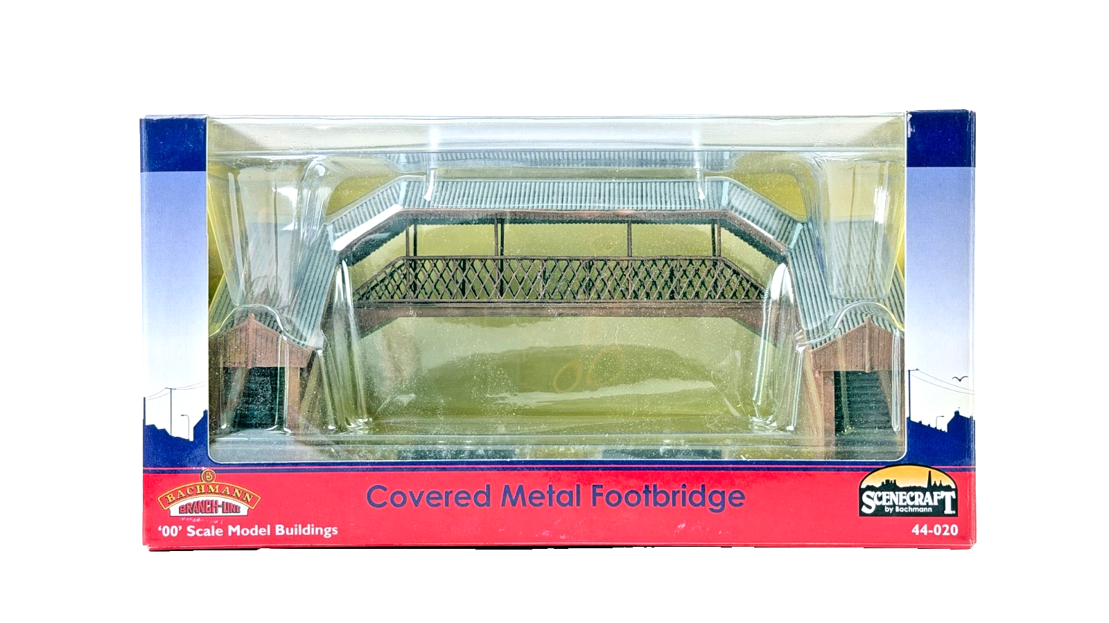 BACHMANN OO GAUGE SCENECRAFT - 44-020 - COVERED METAL FOOTBRIDGE - NEW