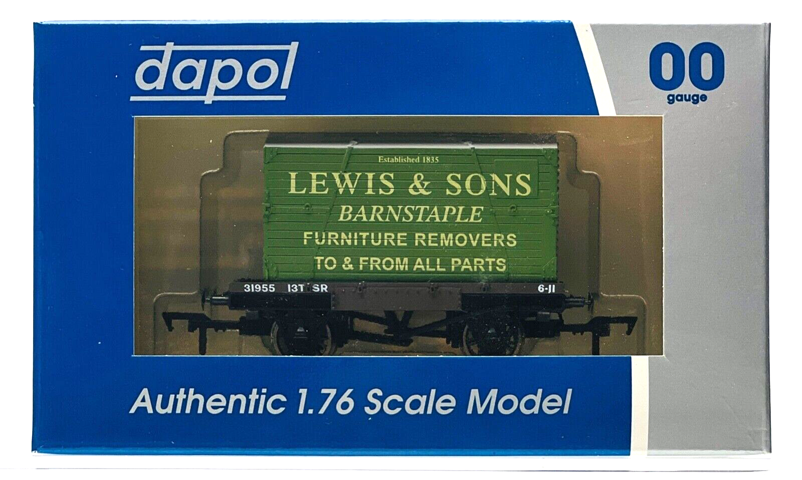 DAPOL 00 GAUGE - LEWIS & SONS BARNSTAPLE FURNITURE REMOVER (BURNHAM DMRC LTD ED)