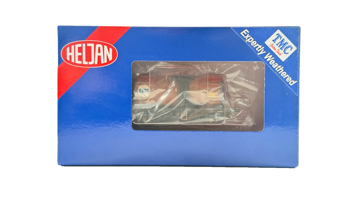 HELJAN OO GAUGE - ITEM 1111 - B TANK UNITED MOLASSES BROWN BLUE BARREL ENDS TMC