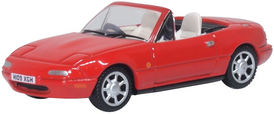 OXFORD DIECAST 1/76 SCALE - 76MAZ001 - MAZDA MX5 MK1 (OPEN) CLASSIC RED NEW