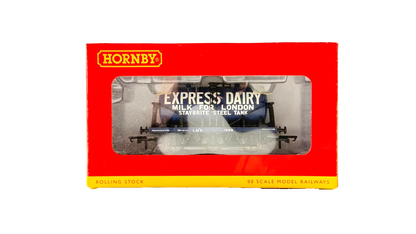 HORNBY OO GAUGE - R6404 - 6 WHEEL MILK TANK EXPRESS DAIRY MILK FOR LONDON BOXED