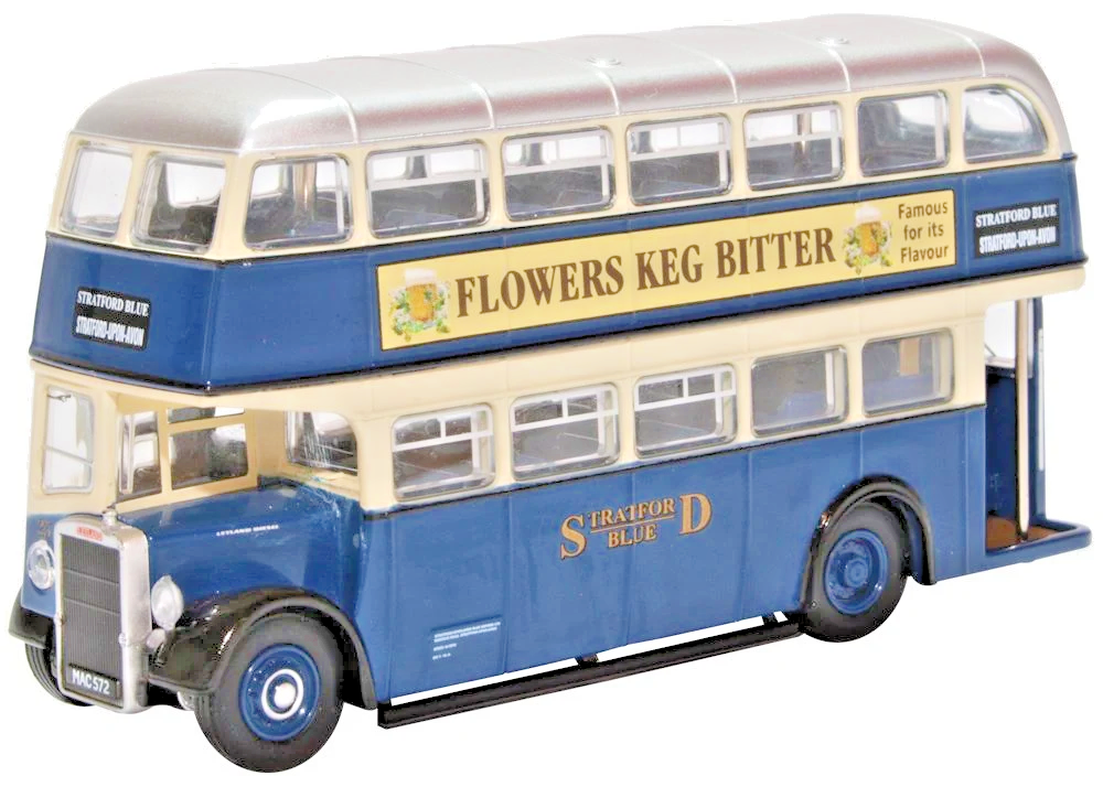 OXFORD DIECAST 1/76 SCALE - 76PD2006 - LEYLAND PD2/12 STRATFORD BLUE BUS NEW
