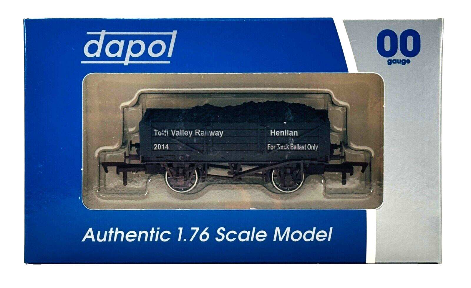 DAPOL 00 GAUGE - TEIFI VALLEY RAILWAY BALLAST WAGON BLACK (W) (LIMITED EDITION)