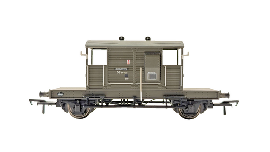 BACHMANN 00 GAUGE - 38-404 - OLIVE GREEN 20T PILL BOX BRAKE VAN - UNBOXED