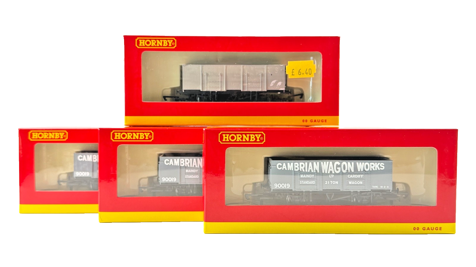HORNBY OO GAUGE - R6586 - 21 TON WAGON CAMBRIAN WAGON WORKS CARDIFF X 4