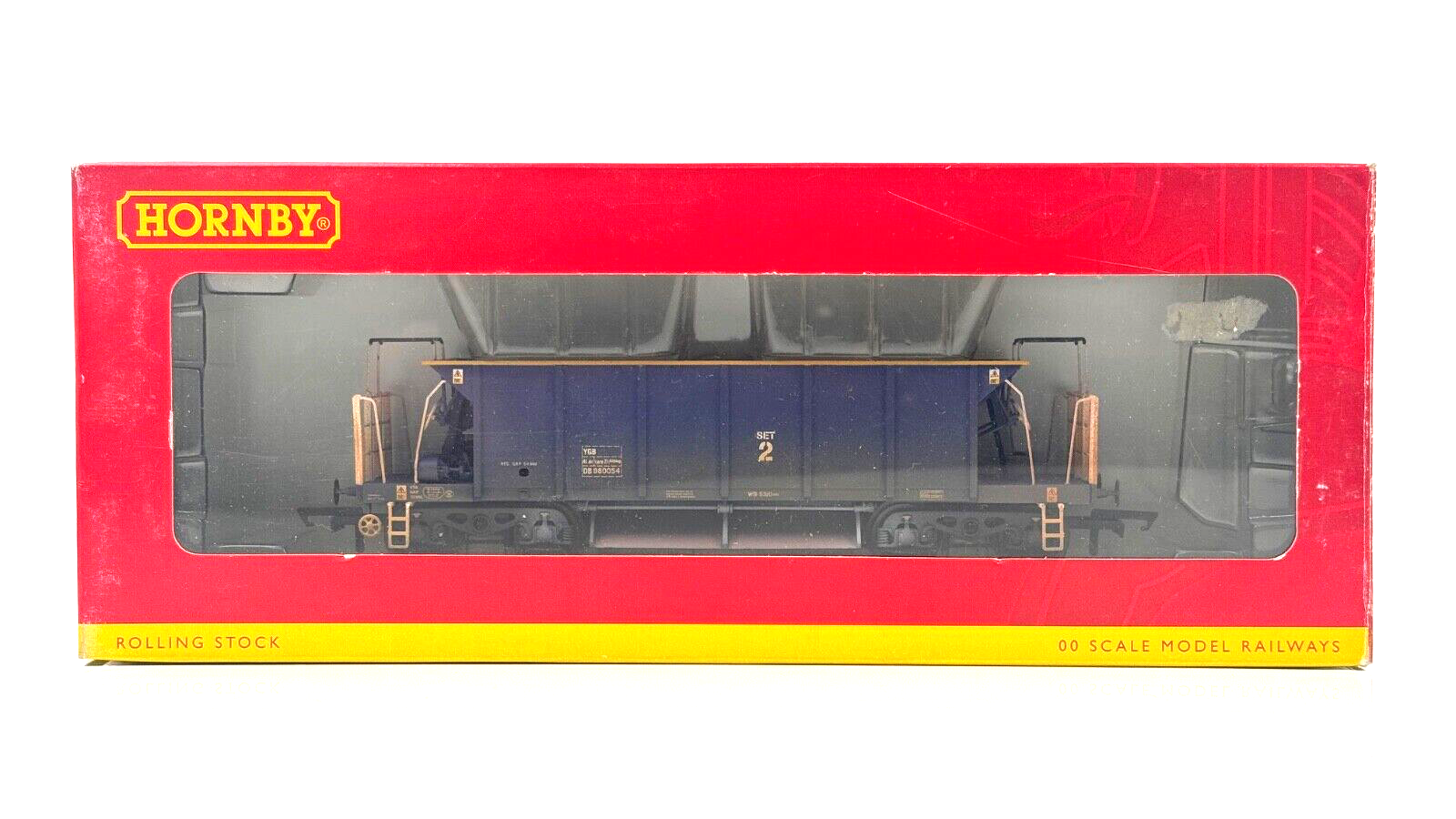 HORNBY 00 GAUGE - R6287C - MAINLINE BLUE YGB SEACOW HOPPER WAGON WEATHERED BOXED