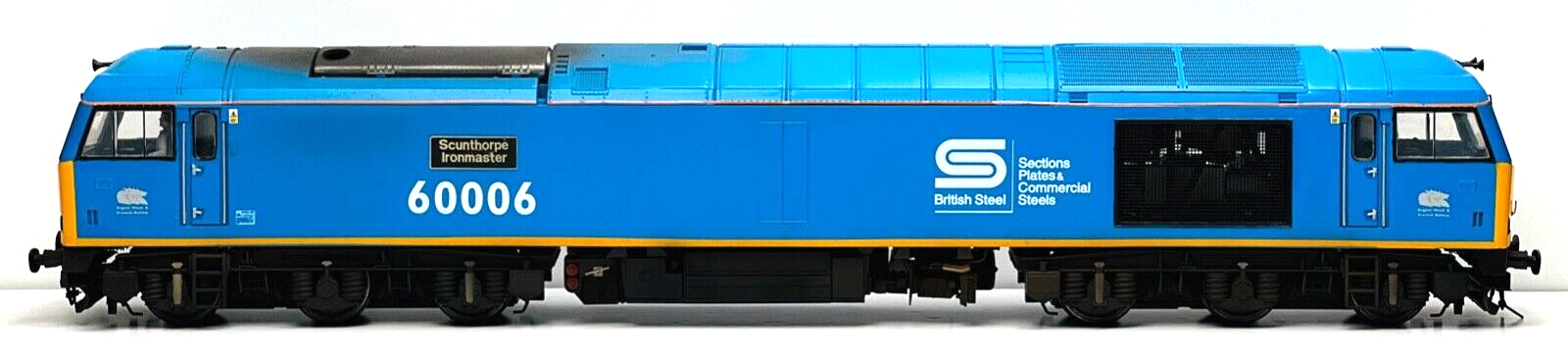 HELJAN O GAUGE CLASS 60 BRITISH STEEL 60006 'SCUNTHORPE IRONMASTER' RESPRAY