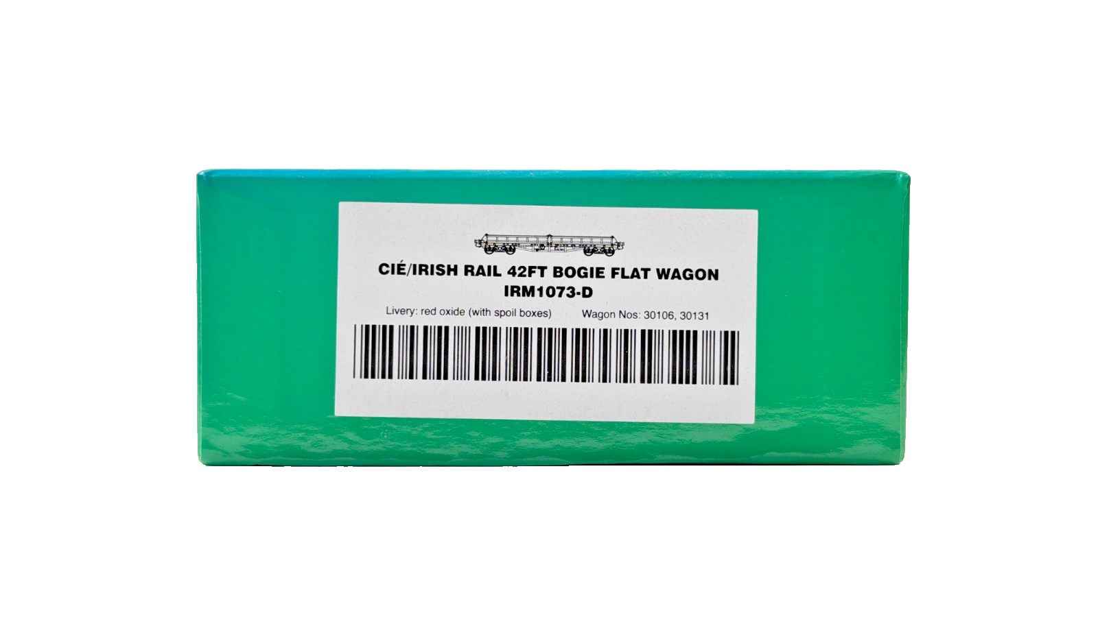 IRISH RAILWAY MODELS 00 GAUGE - IRM1073-D - CIE 42FT BOGIE FLAT WAGON RED OXIDE