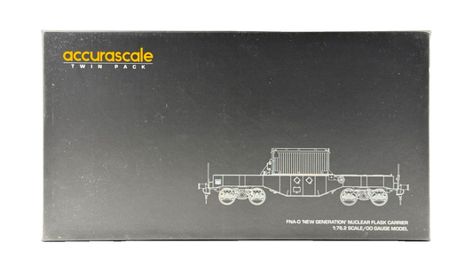 ACCURASCALE OO GAUGE - ACC1119 - FNA-D NEW GENERATION NUCLEAR FLASK CARRIER TWIN