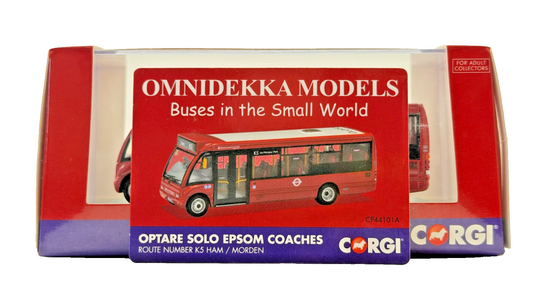 OMNIDEKKA MODELS CORGI 1/76 SCALE - CP44101A - OPTARE SOLO EPSOM COACHES "HAM"