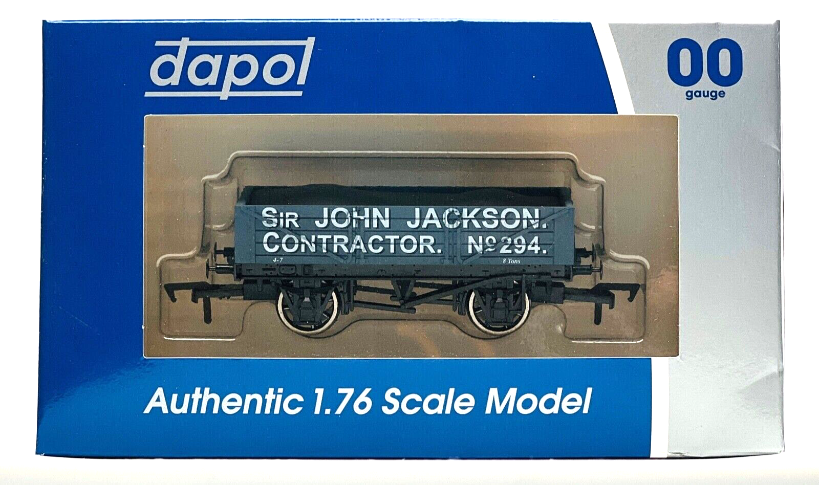 DAPOL 00 GAUGE - SIR JOHN JACKSON CONTRACTOR 4 PLANK 294 (WESSEX WAGONS LTD ED)