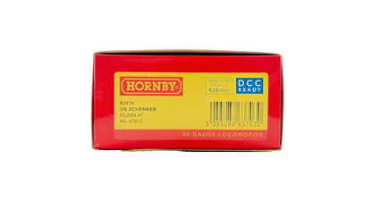HORNBY OO GAUGE - R3574 - CLASS 67 DIESEL 67013 DB SCHENKER LIVERY DCC SOUND