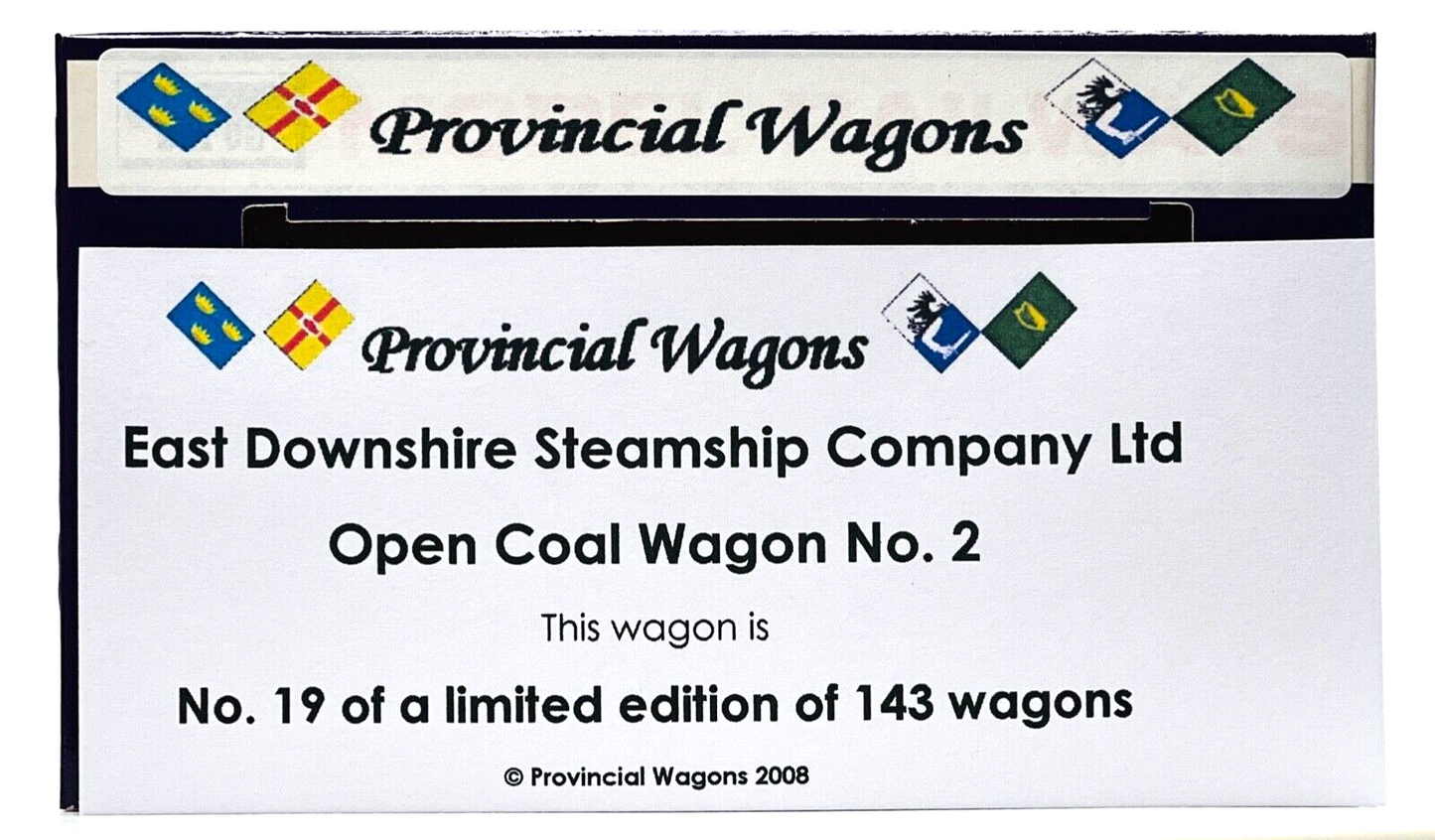 DAPOL 00 GAUGE - EAST DOWNSHIRE STEAMSHIP CO COAL WAGON 2 IRISH LIMITED ED