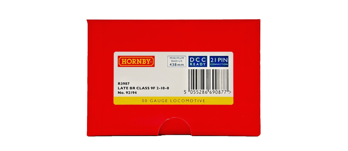 HORNBY OO GAUGE - R3987 - LATE BR BLACK CLASS 9F LOCOMOTIVE 2-10-0 NO.92194