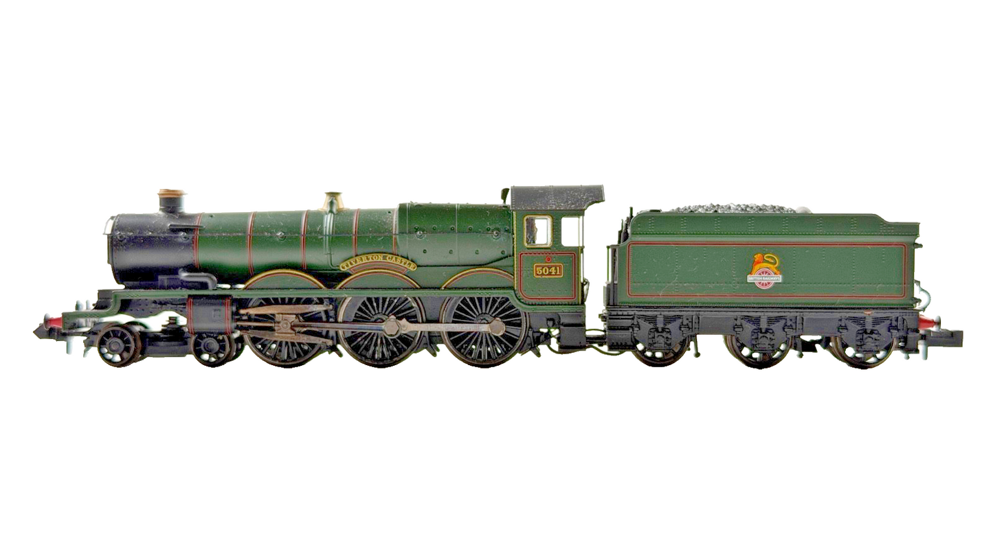 GRAHAM FARISH N GAUGE - 372-031 - CASTLE CLASS 5041 'TIVERTON CASTLE' BR GREEN