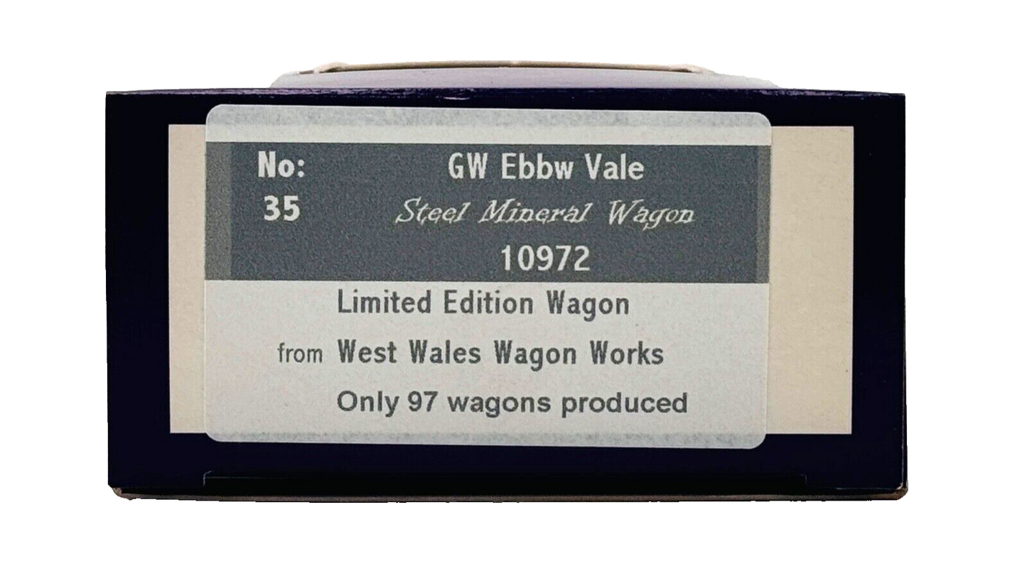 DAPOL 00 GAUGE - GW EBBW VALE STEEL MINERAL WAGON NO.10972 (LIMITED EDITION)