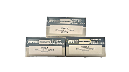 WRENN OO GAUGE - W6001.A/W6002.A - VERA AUDREY AND CAR NO.87 PULLMAN COACHES X 3