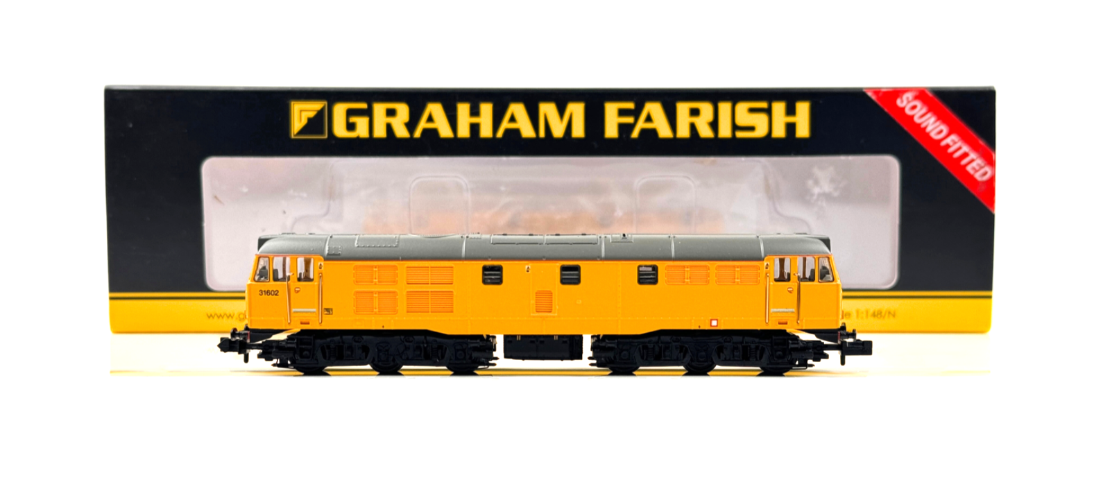 GRAHAM FARISH N GAUGE - 371-137SF - CLASS 31 NETWORK RAIL 31602 DCC SOUND BOXED