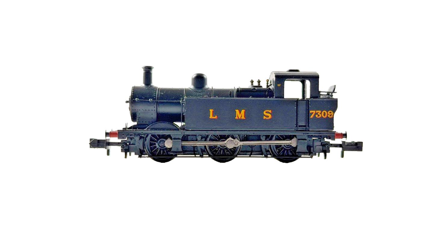 GRAHAM FARISH N GAUGE - 372-210A - CLASS 3F JINTY 7309 LMS BLACK DCC FITTED