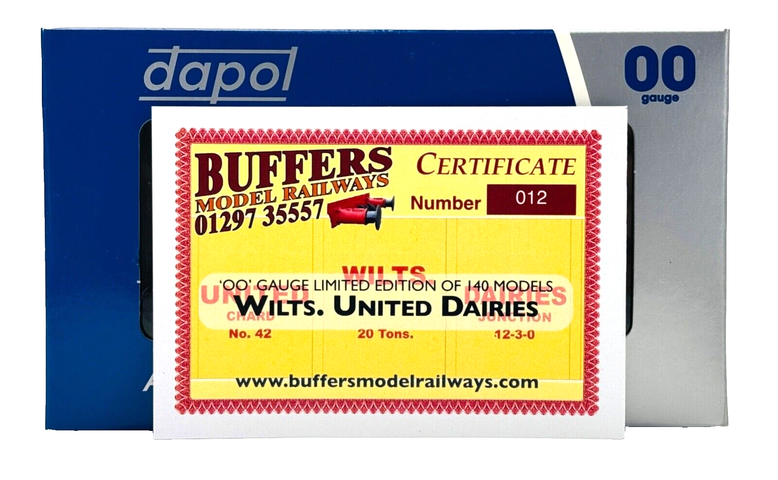 DAPOL 00 GAUGE - WILTS UNITED DAIRIES 6 WHEEL TANKER CHARD 42 (LIMITED EDITION)